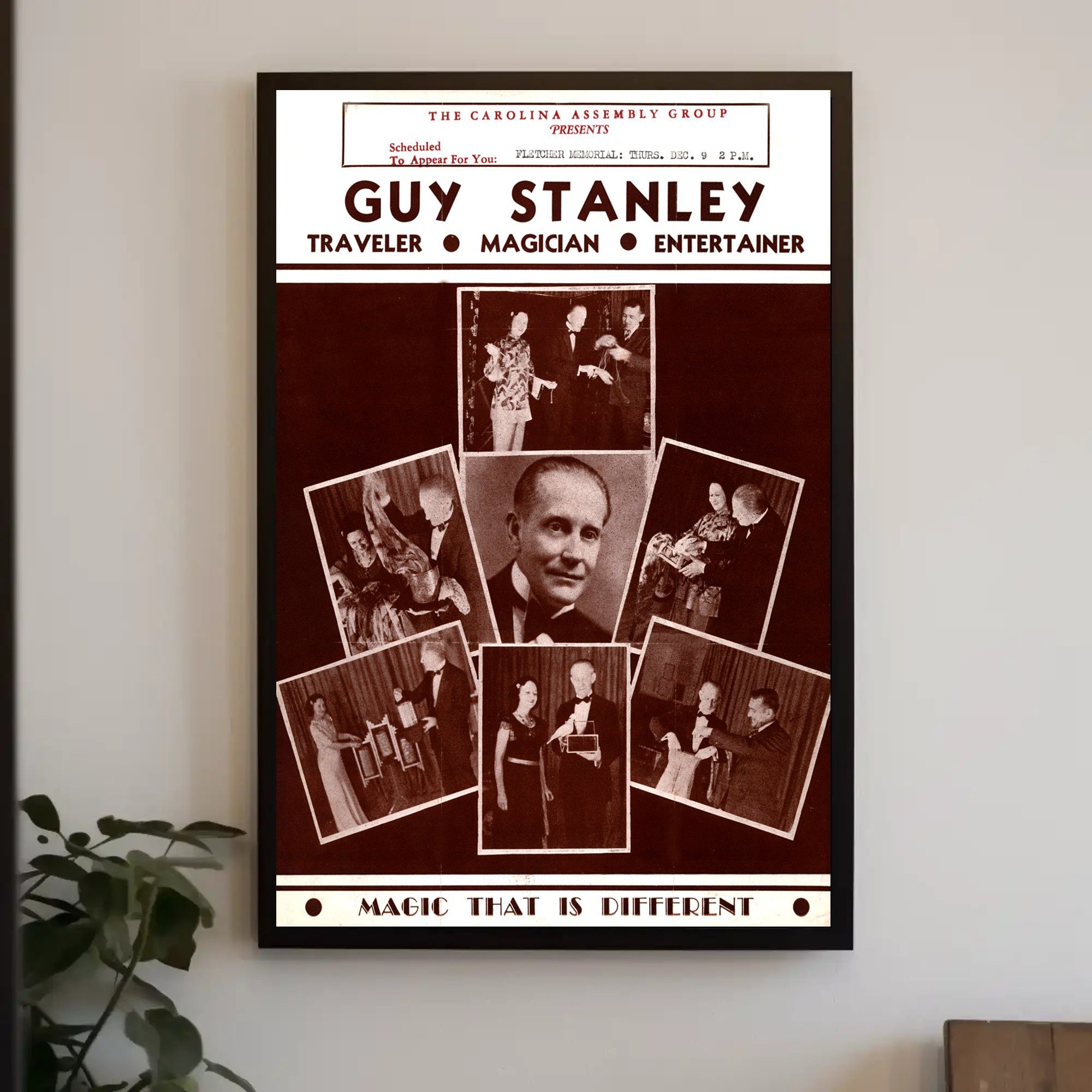 Guy Stanley Vintage Magician Entertainment Cultural Poster