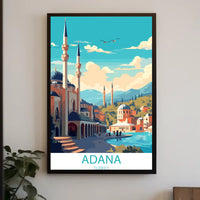 Vibrant Adana Cityscape Poster: A Modern Architectural Scene