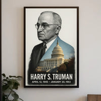 Harry S. Truman 33rd President of the United States Reflections Poster
