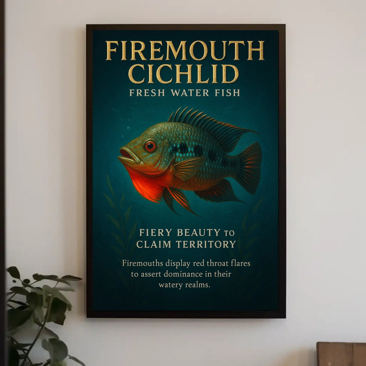 Firemouth Cichlid Fiery Beauty Poster