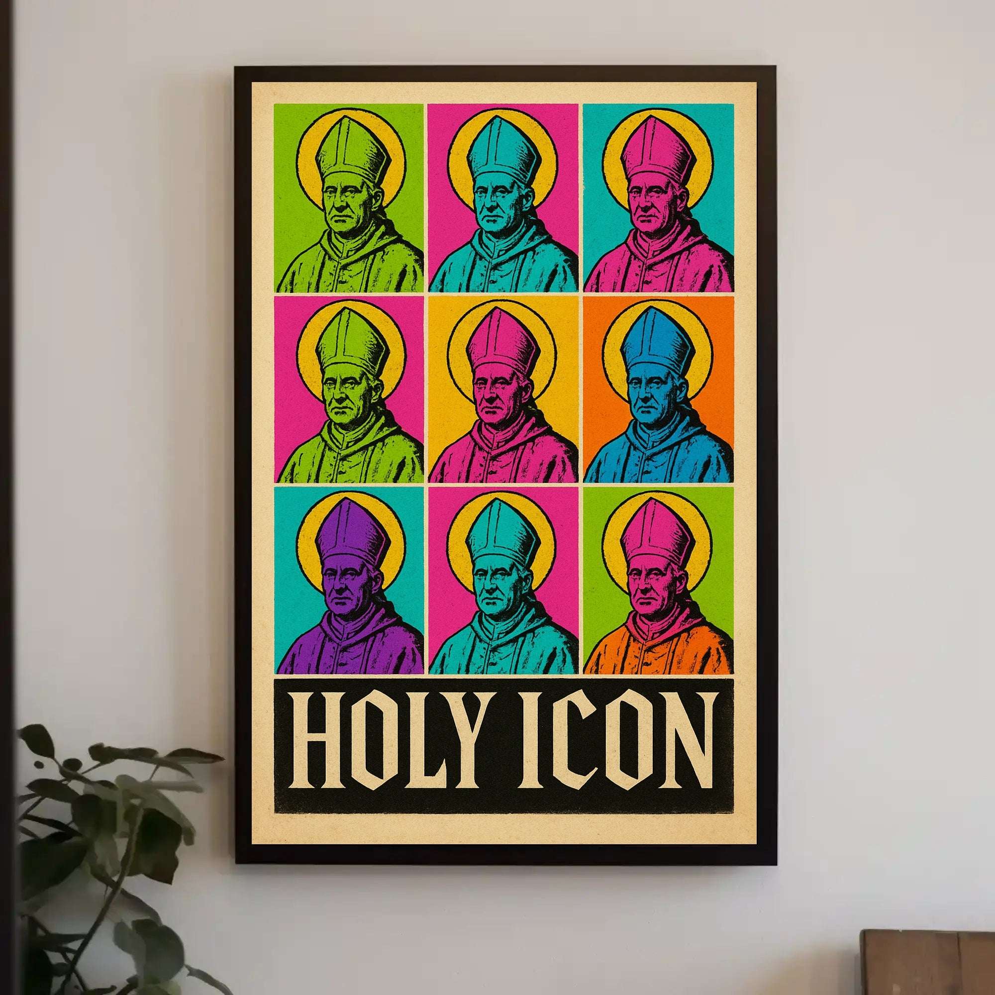 Pop Art Religious Bishop - Cultural or Heritage Poster
