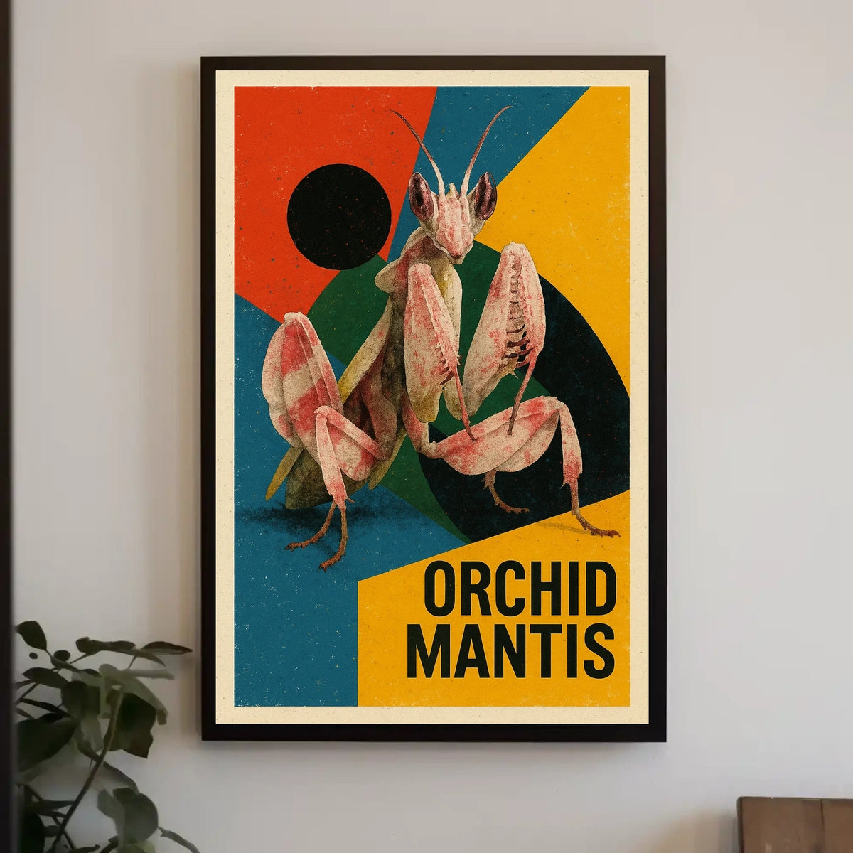 Orchid Mantis Art Poster