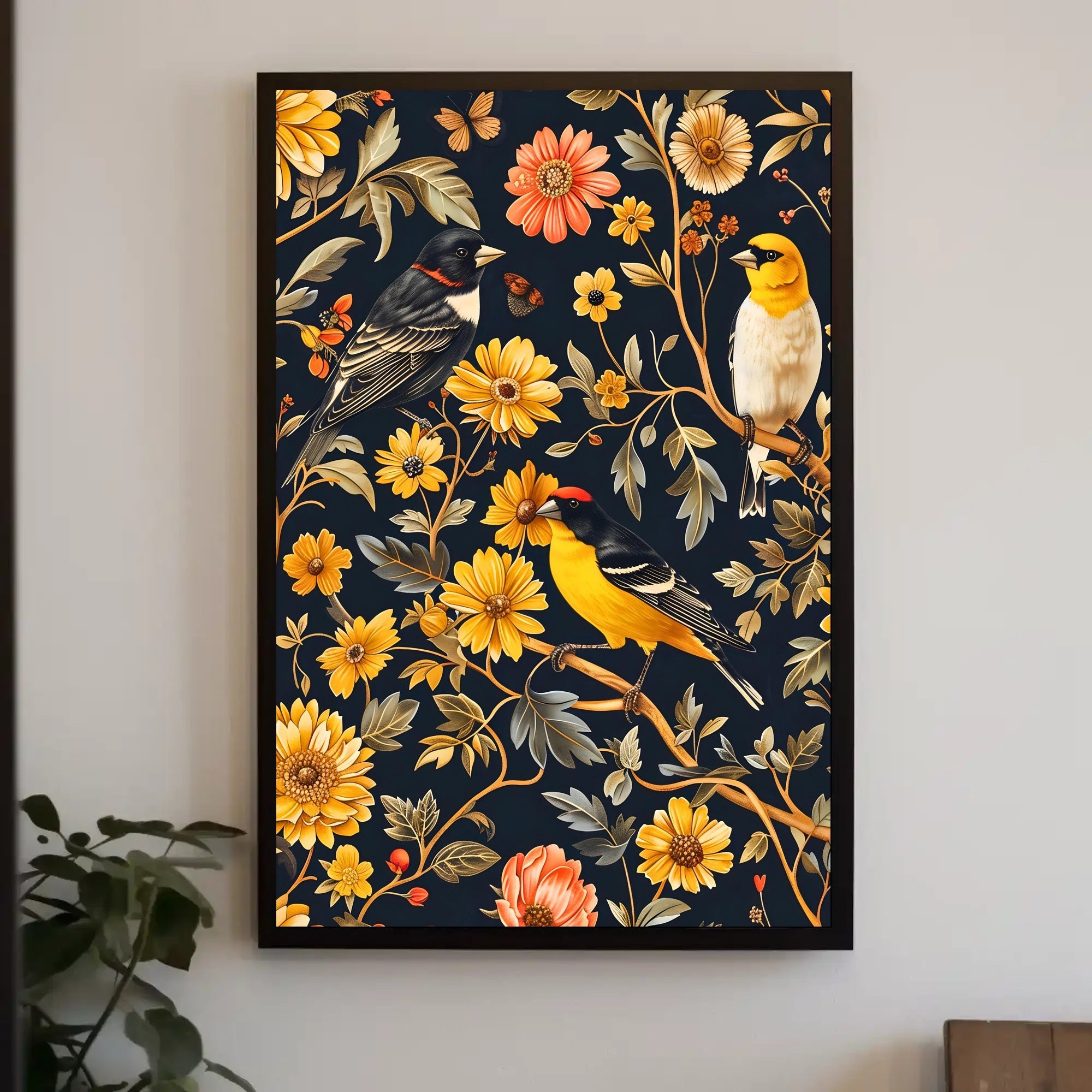 Birds and Blooms Harmony Wall Art Print