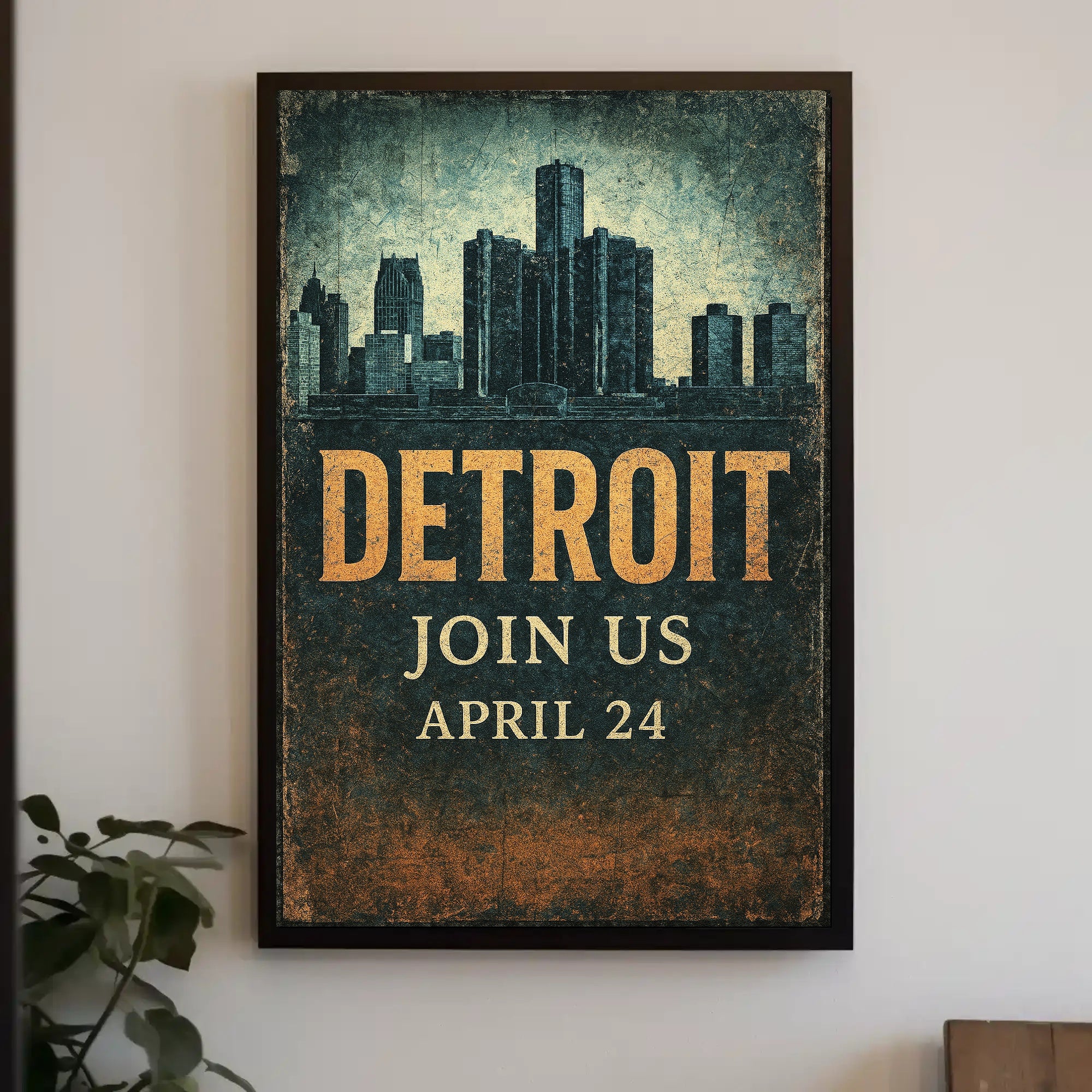 Detroit Invitation Poster PosterGoat