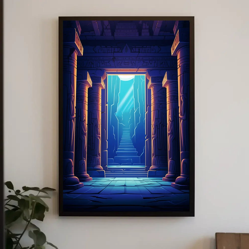 Ancient Temple Fantasy Adventure Art Poster