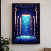 Ancient Temple Fantasy Adventure Art Poster