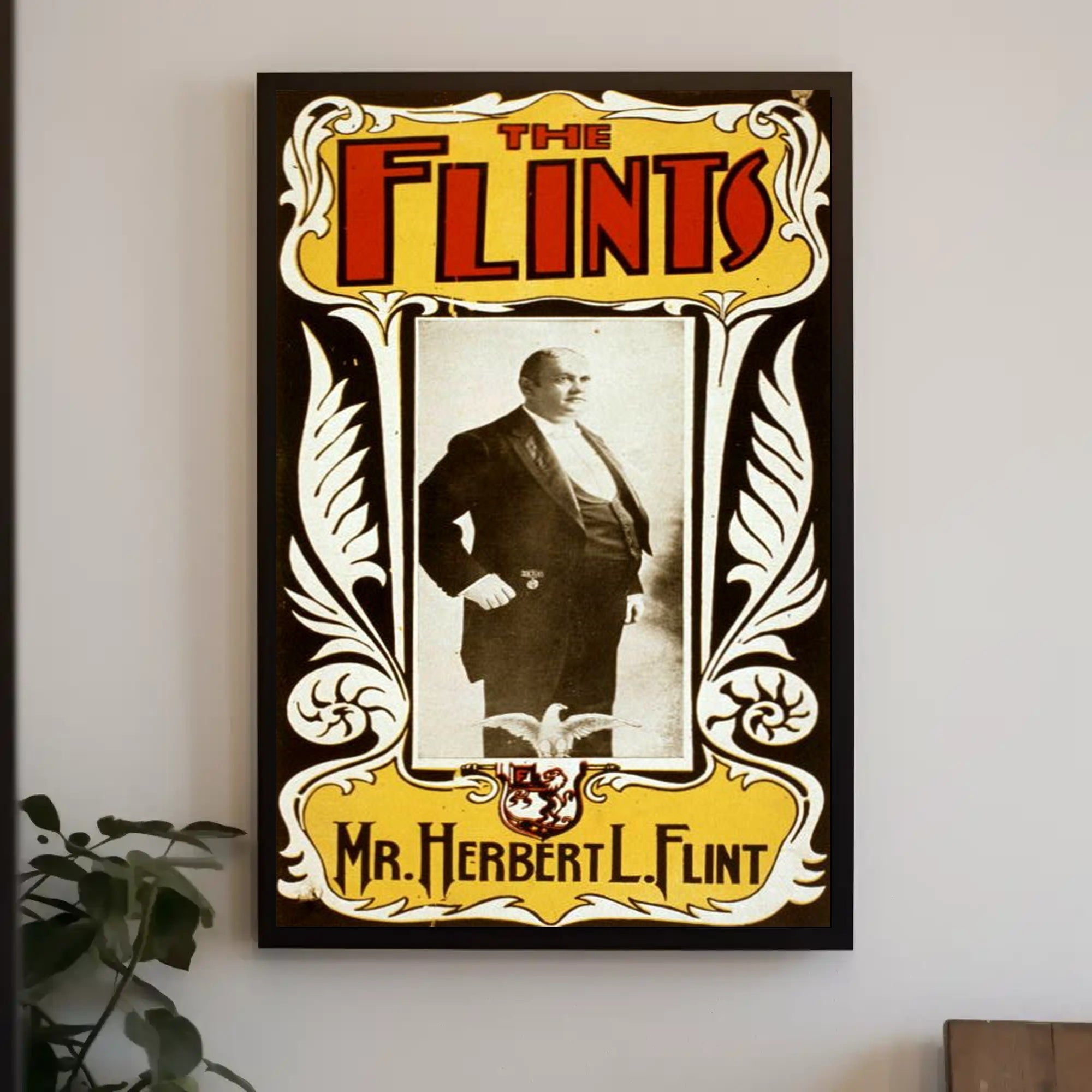 Vintage Herbert L. Flint Poster Historical or Presidential Poster
