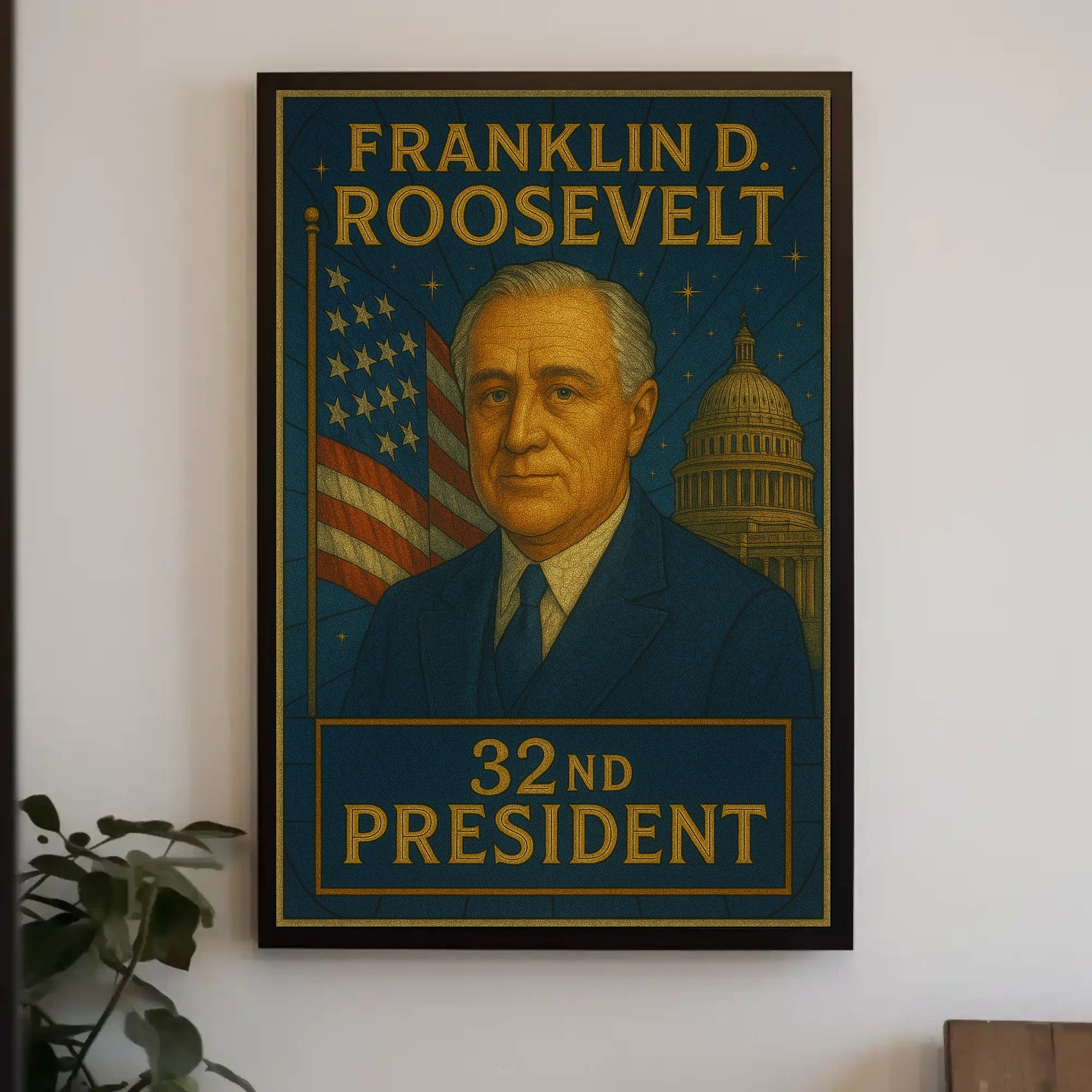 Franklin D. Roosevelt β 32nd President Poster PosterGoat
