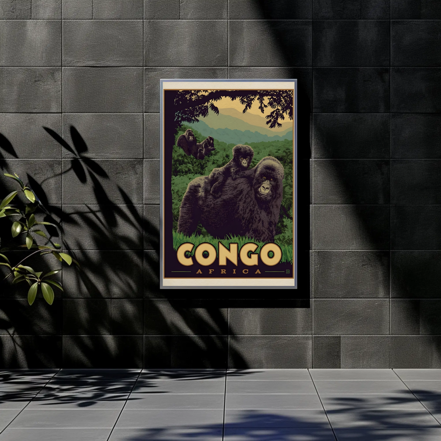 Congo Africa Vintage Poster