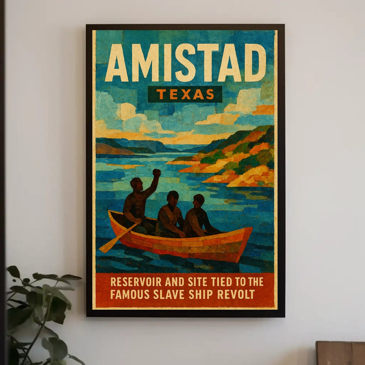 Amistad Reservoir And Historic Revolt Poster