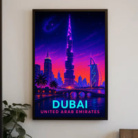 Dubai Skyline United Arab Emirates Poster PosterGoat