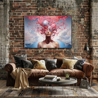 Surreal Dreamscape with Organic Elements Artistic Poster