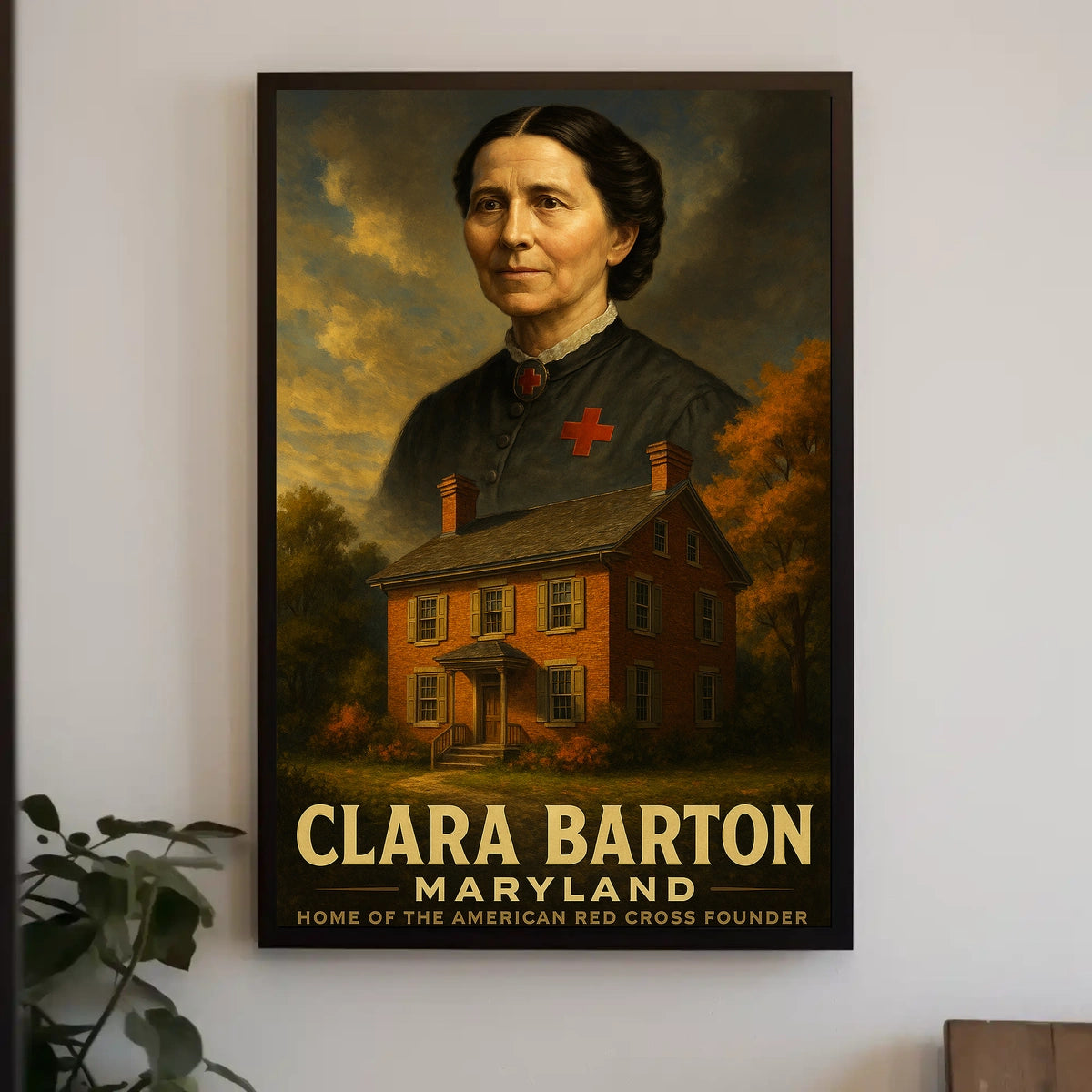 Clara Barton Home Of The American Red Poster