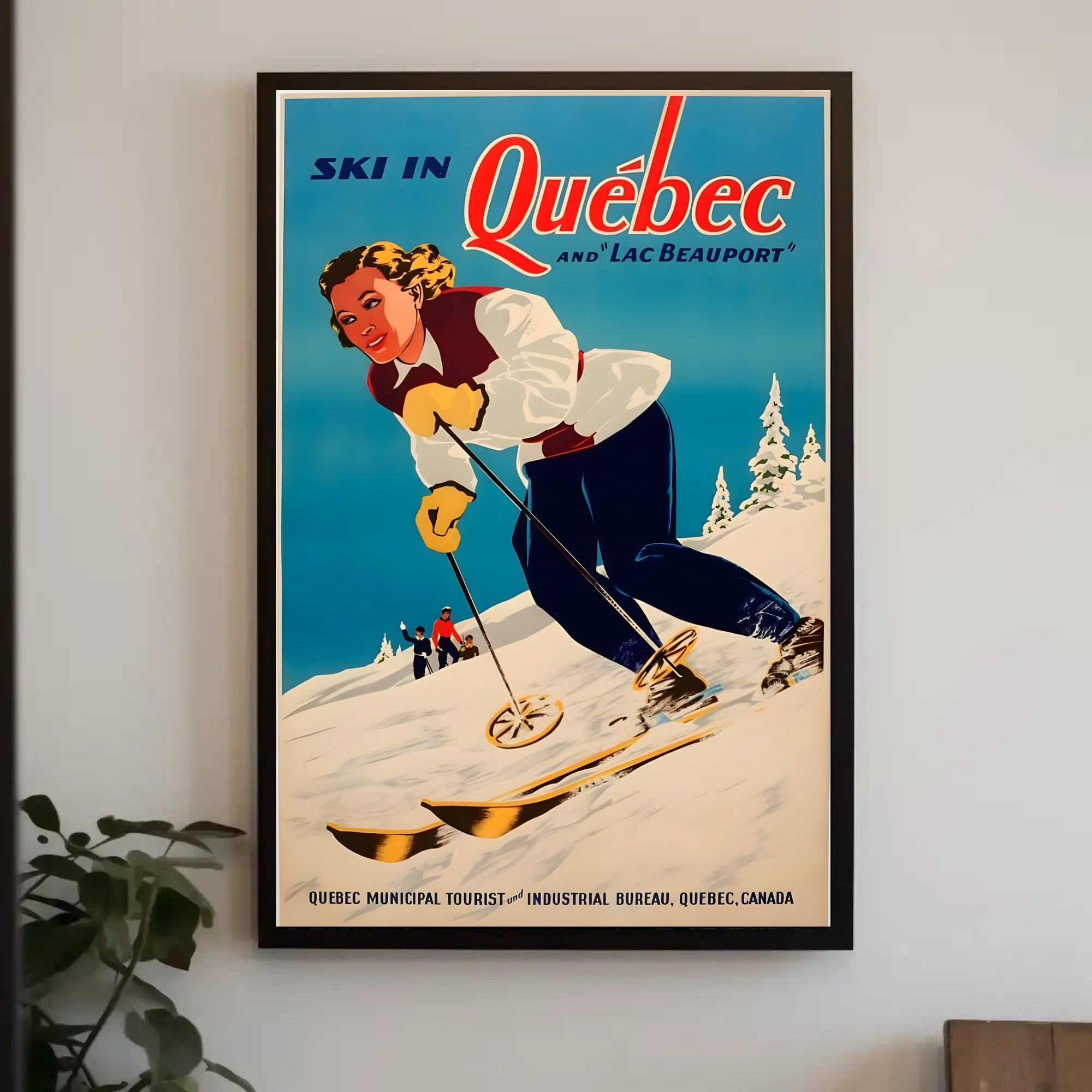 Ski in QuΓ©bec and Lac Beauport Poster PosterGoat