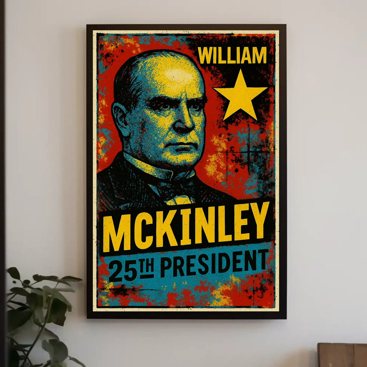 William McKinley 25th President of the United States Graffiti Pop Art Poster