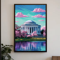 Serene Spring at the Monument Poster