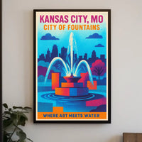 Kansas City City of Fountains Poster