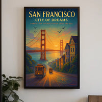 Golden Gate Bridge Sunset Urban or Cityscape Poster