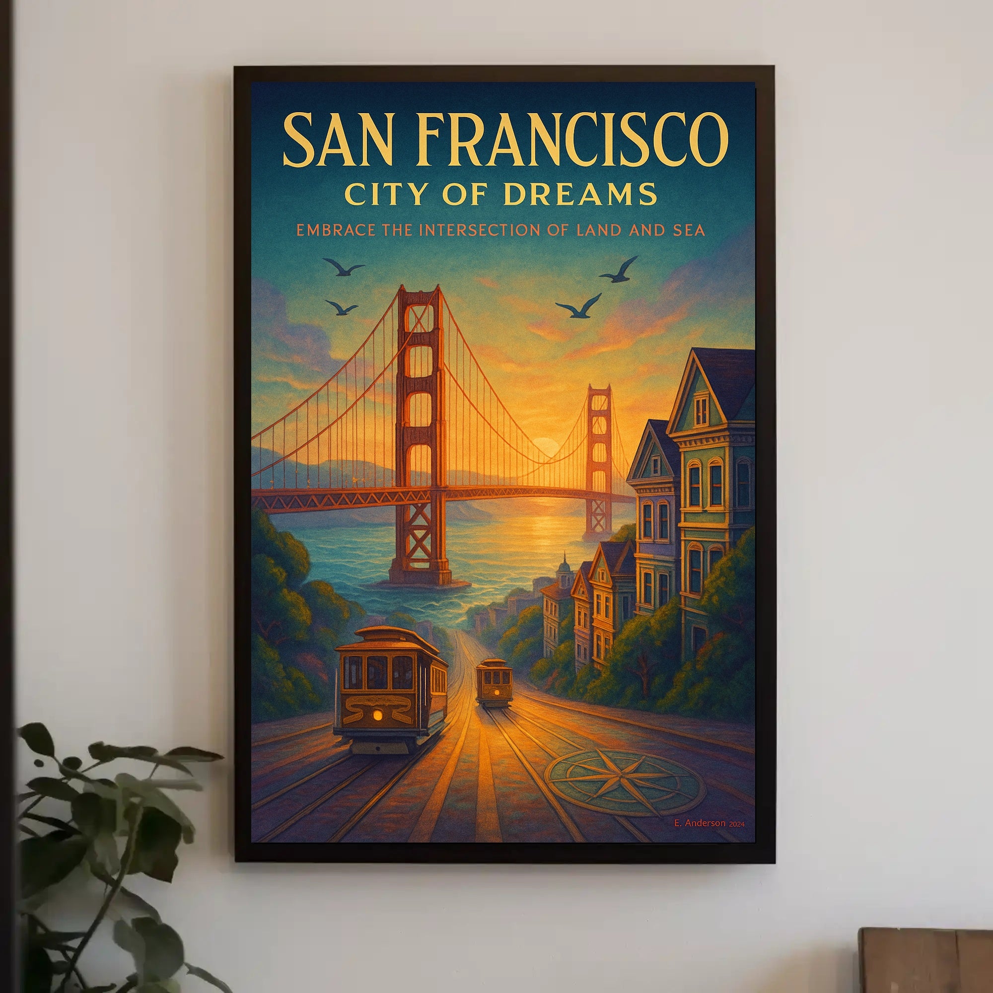 Golden Gate Bridge Sunset Urban or Cityscape Poster