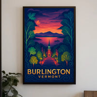 Burlington Vermont at Sunset Poster