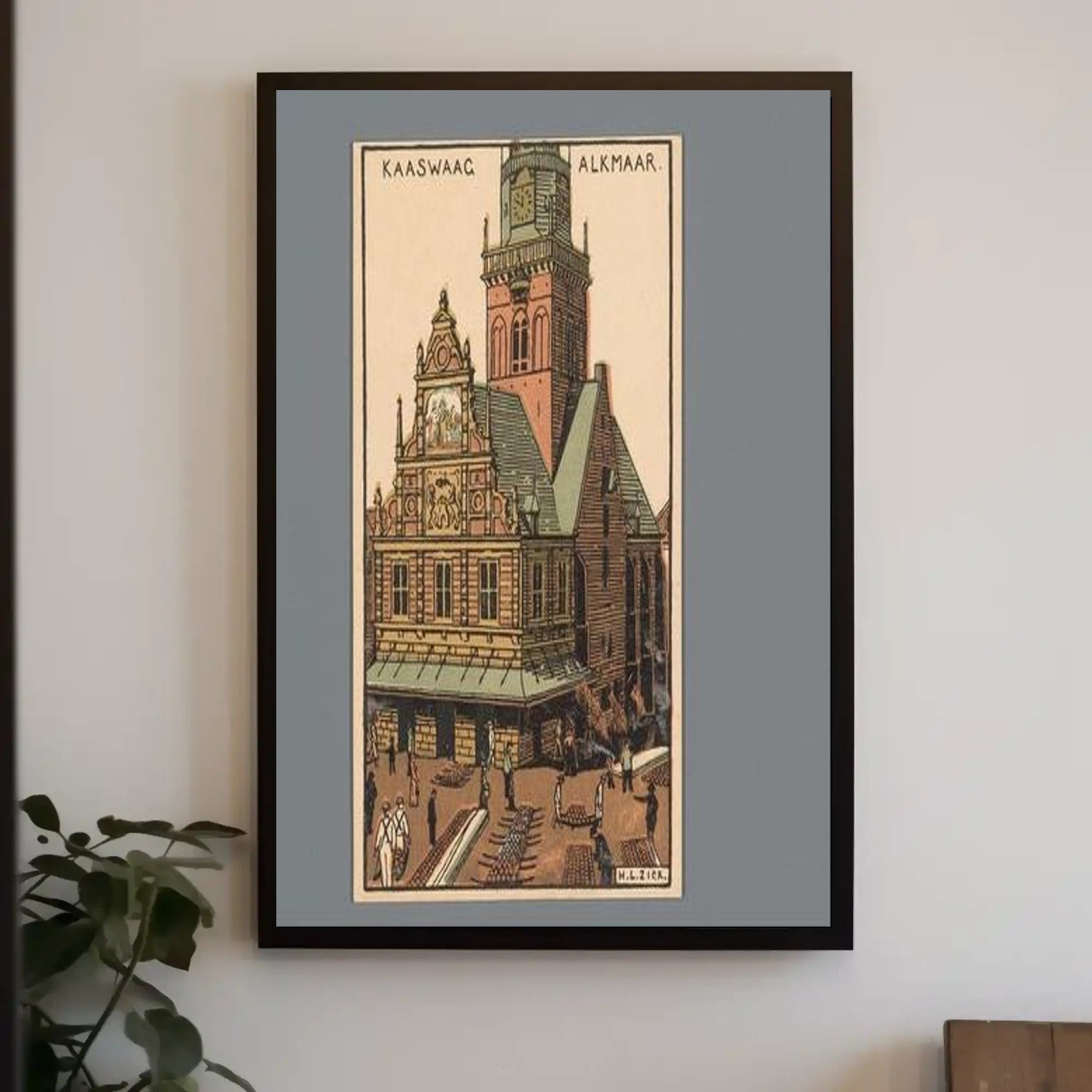 Kaaswaag in Alkmaar Illustration Poster PosterGoat