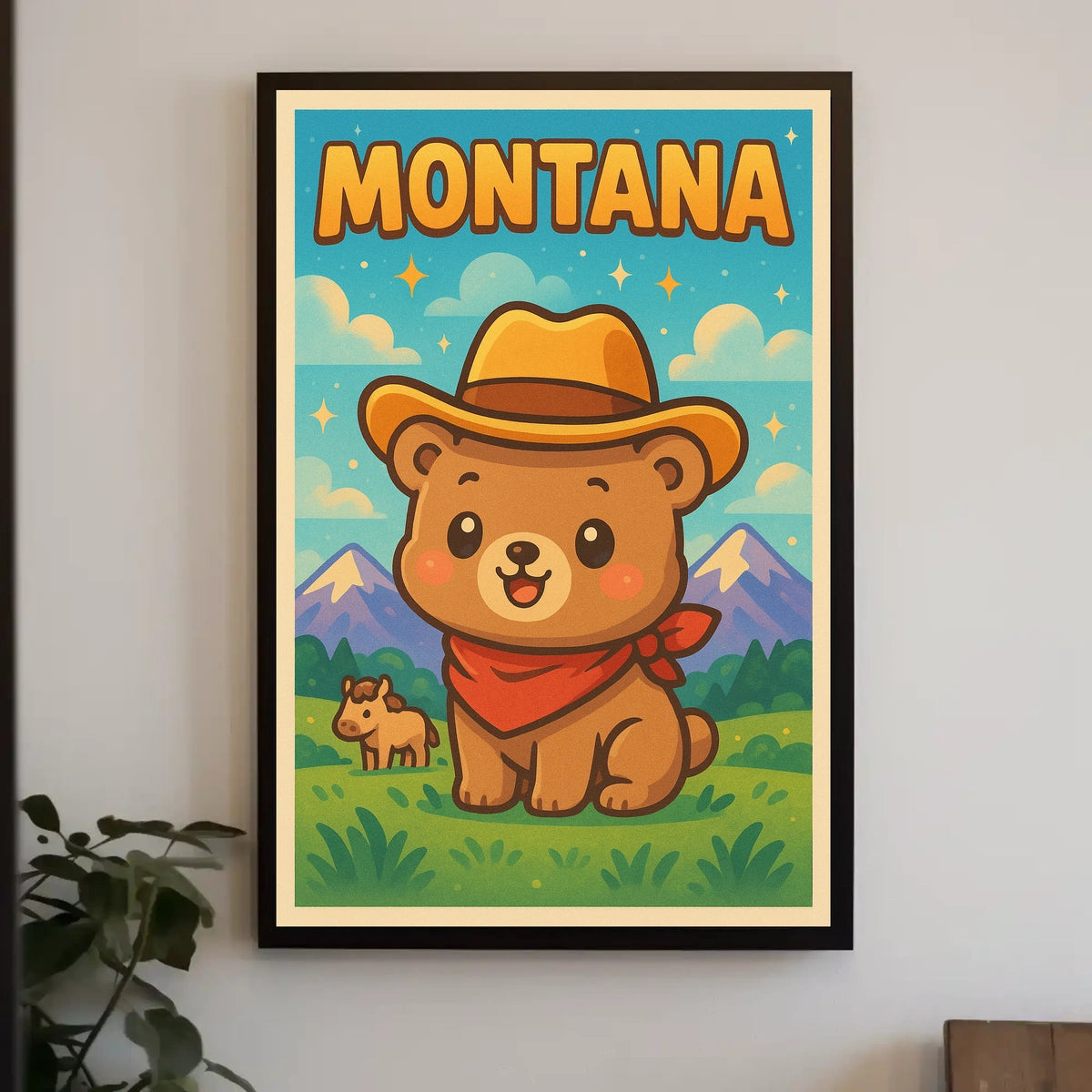 Montana Adventure Bear Poster
