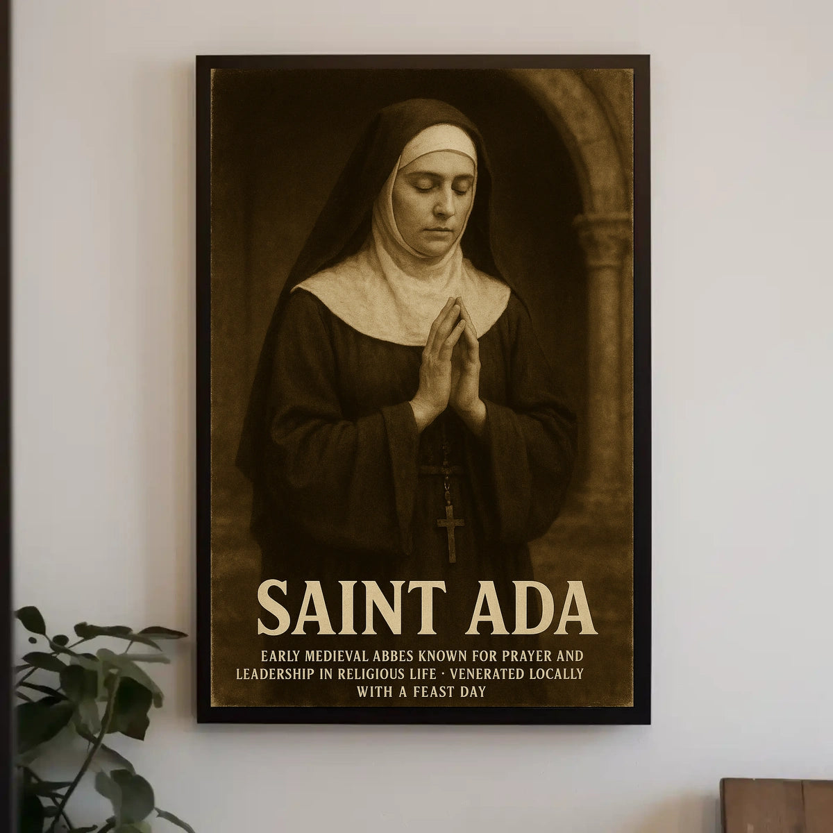 Saint Ada Early Medieval Abbess Poster