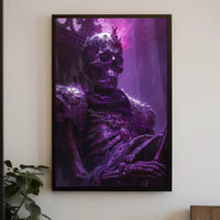Skeletal Monarch's Throne: A Dark Fantasy Poster