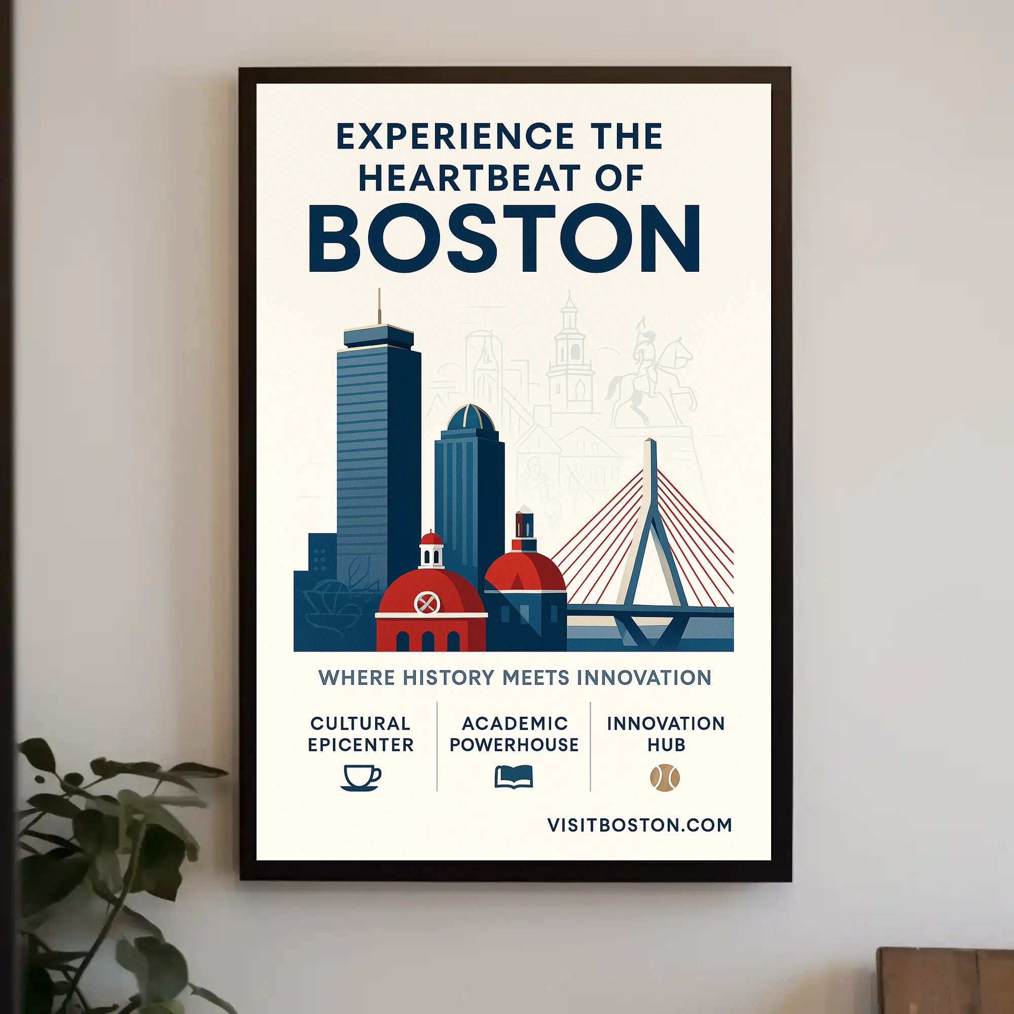 Experience the Heartbeat of Boston Poster PosterGoat