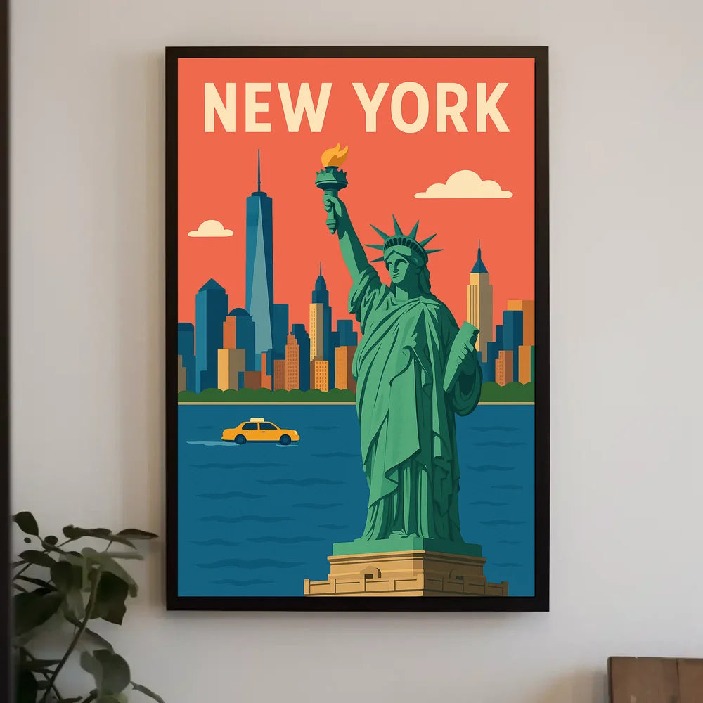 Flat Graphic NYC Poster Museum Quality Print for City Fans