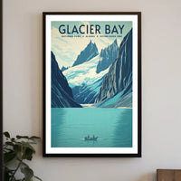 Glacier Bay National Park Vintage Travel Poster