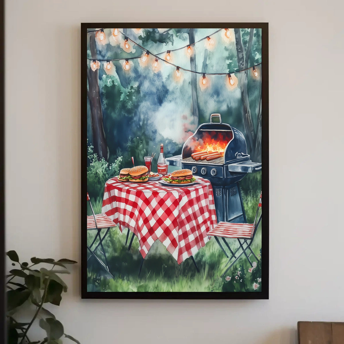 summer barbecue scene Poster