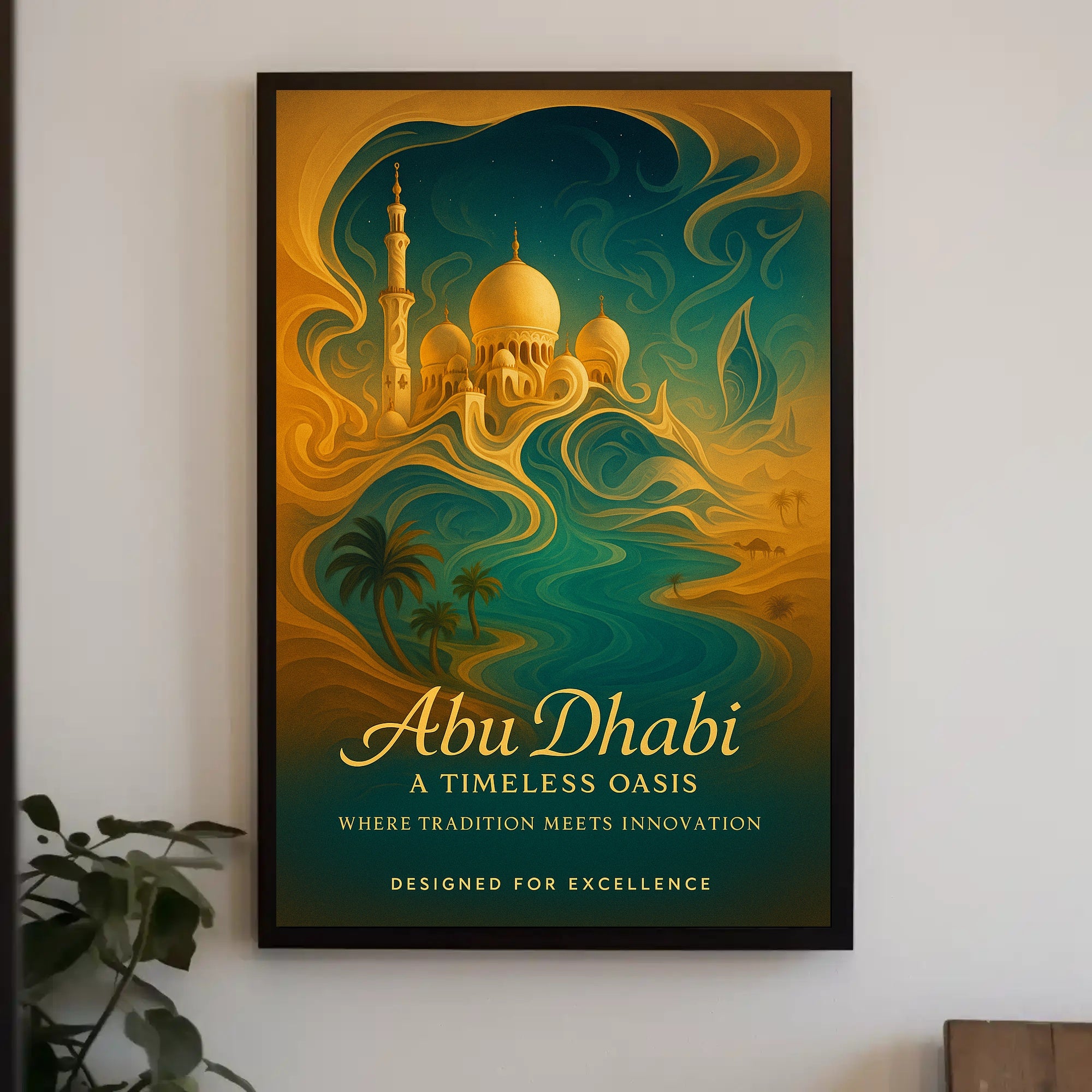 Abu Dhabi Timeless Oasis Elegance Cityscape Poster