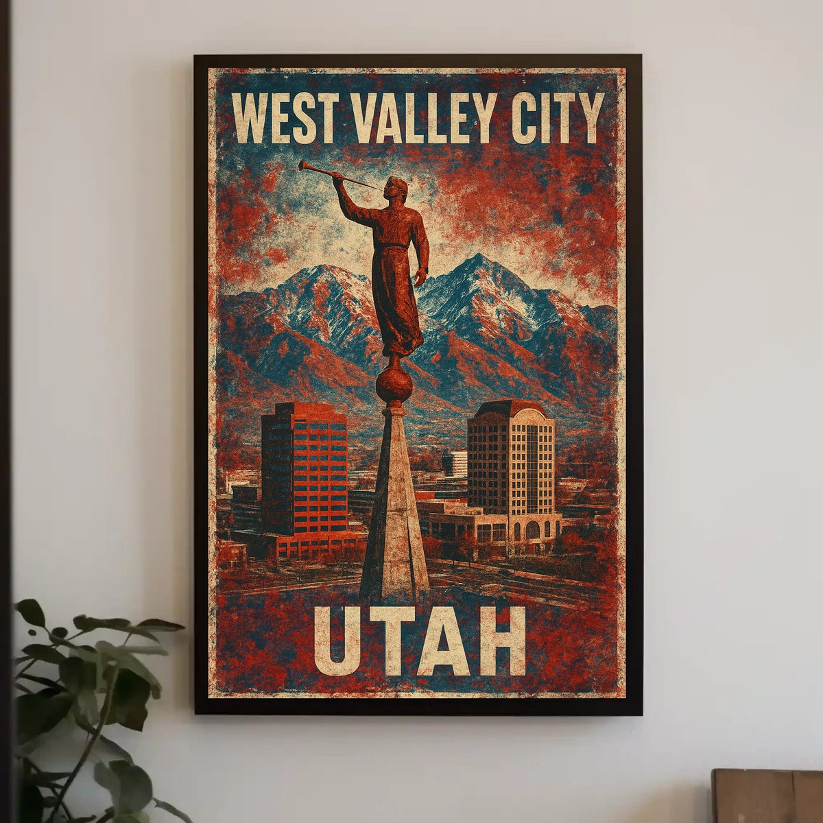 West Valley City Utah Skyline Photography Wanderlust Poster