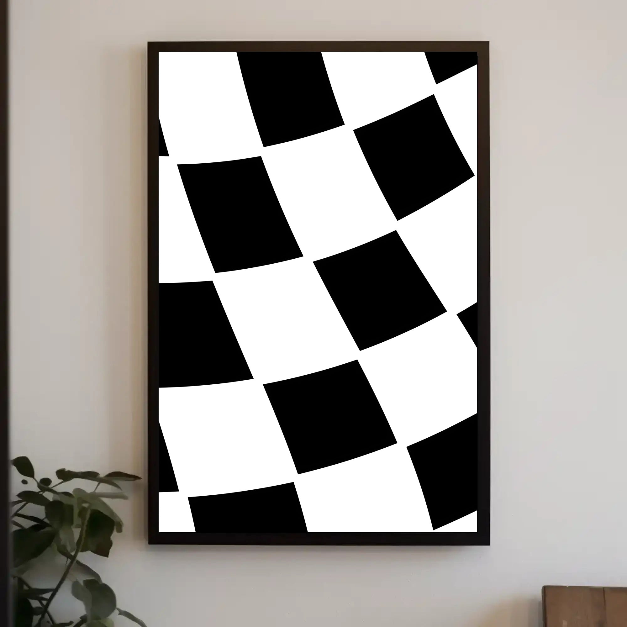 Dynamic Racing Flag Art Print - Sports Poster