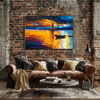 Lighthouse at Sunset Poster