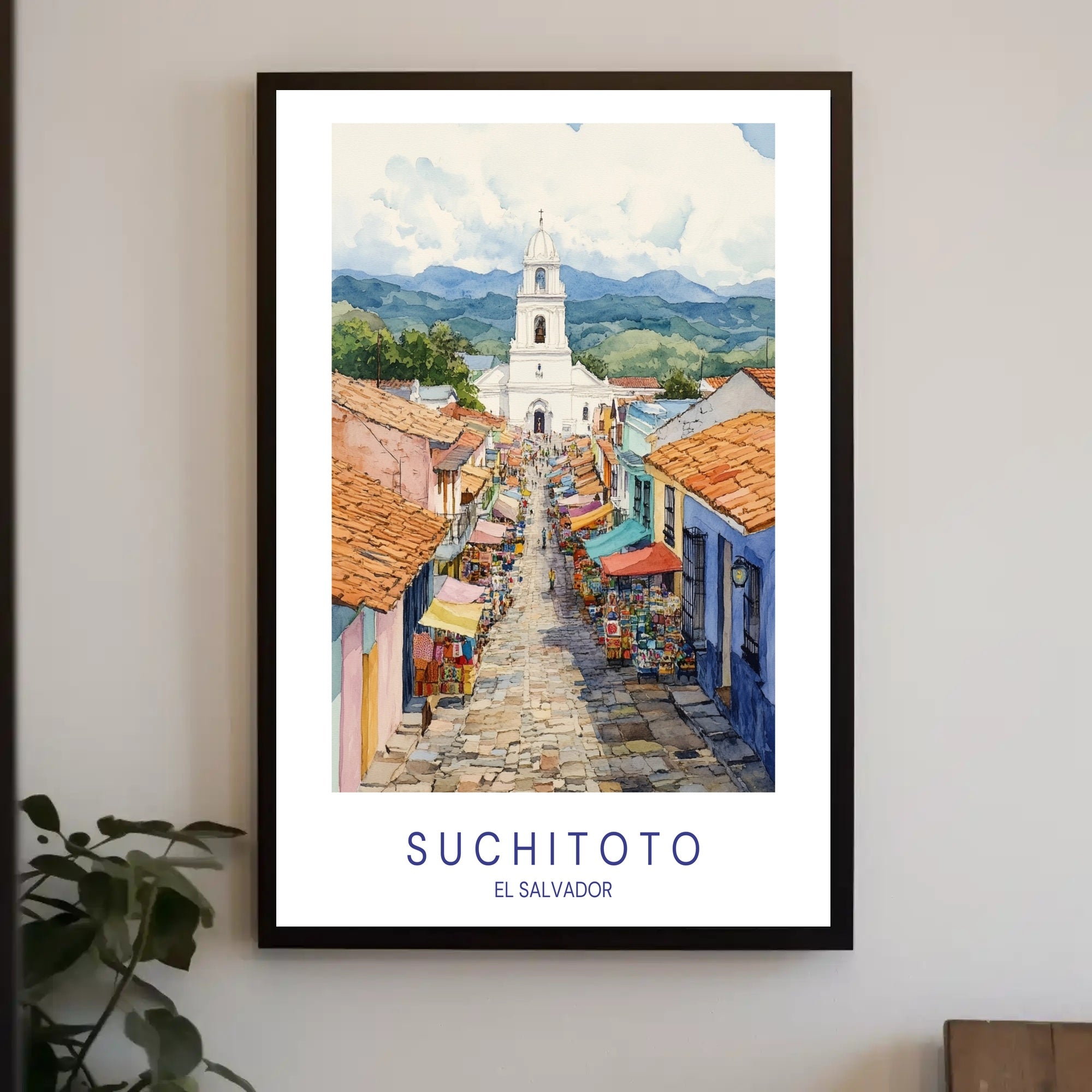 Vibrant Streets of Suchitoto Poster PosterGoat