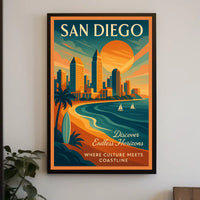 San Diego Discover Endless Horizons Poster