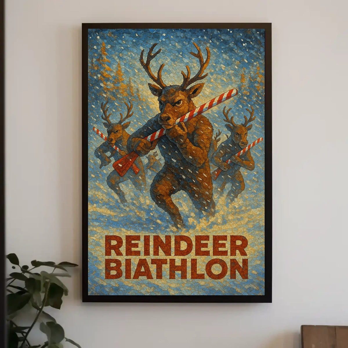 Reindeer Biathlon Fantasy Sports Adventure Poster