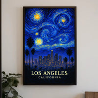 Starry Night Over Los Angeles Poster PosterGoat