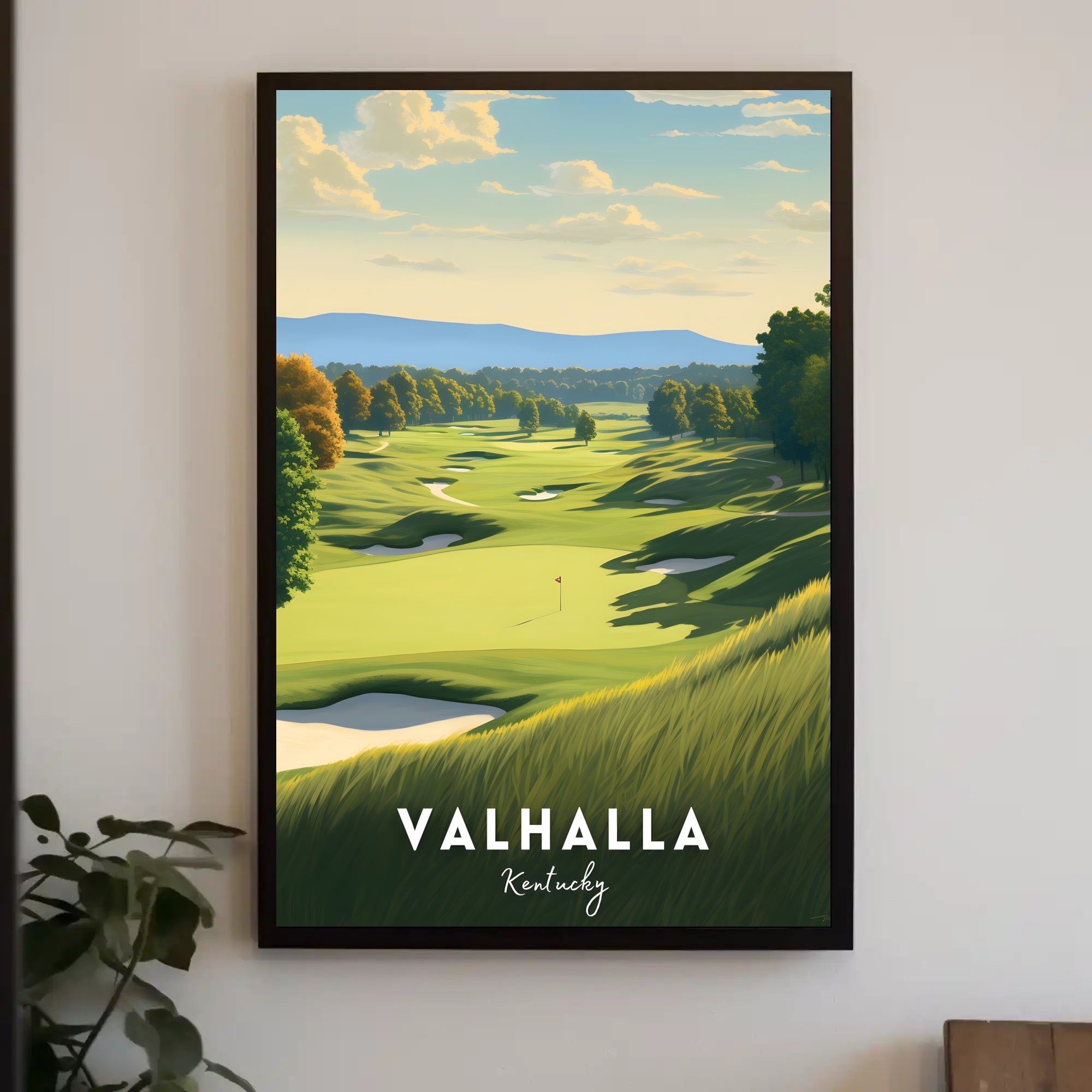 Valhalla Kentucky Scenic Golf Course Sports Poster