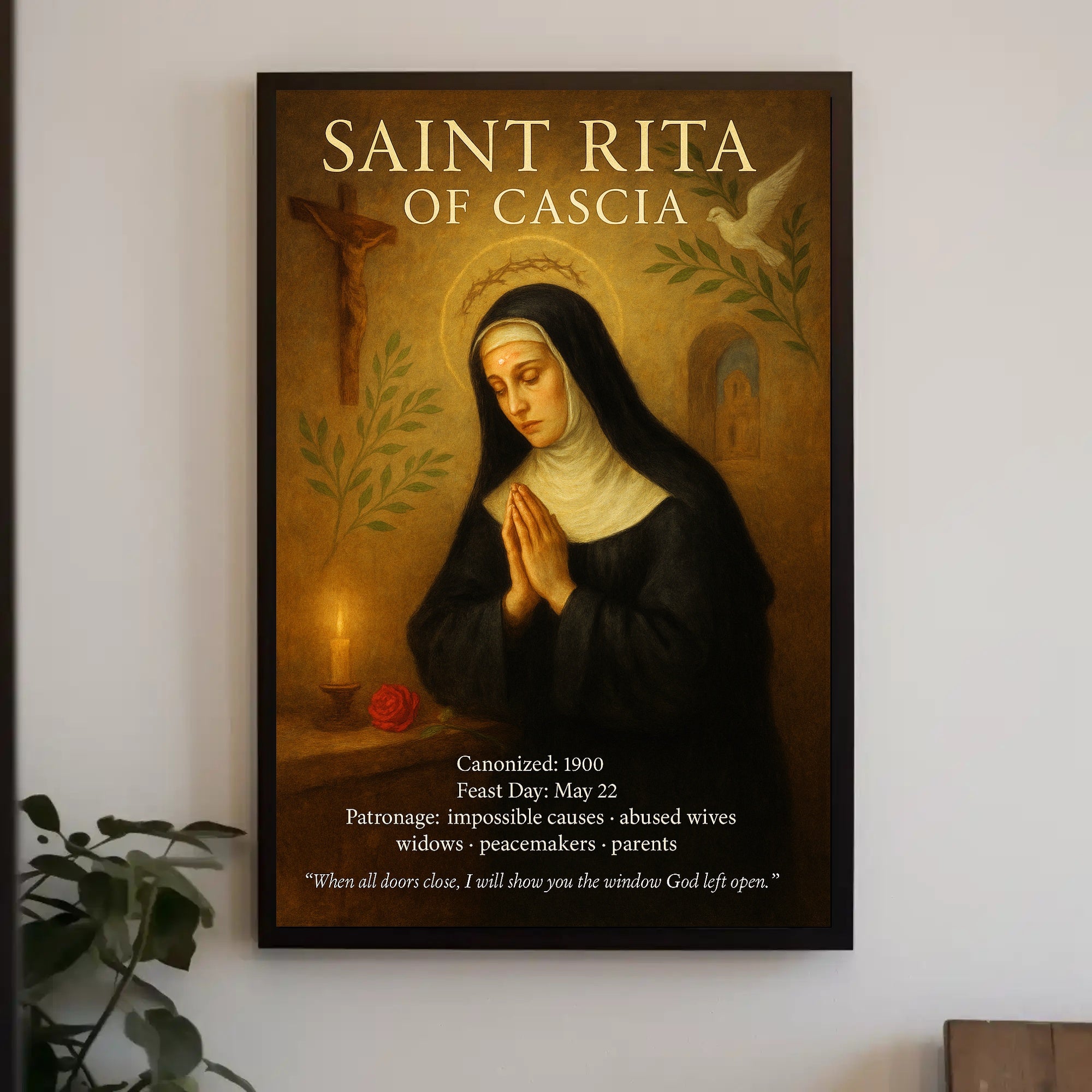 Saint Rita of Cascia Poster PosterGoat