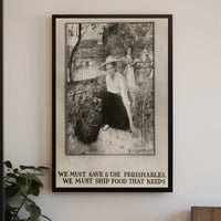 Vintage Wartime Propaganda Poster: Patriotic Resource Management Art PosterGoat
