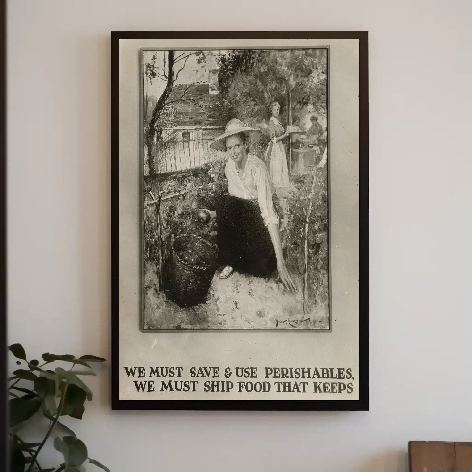 Vintage Wartime Propaganda Poster: Patriotic Resource Management Art PosterGoat