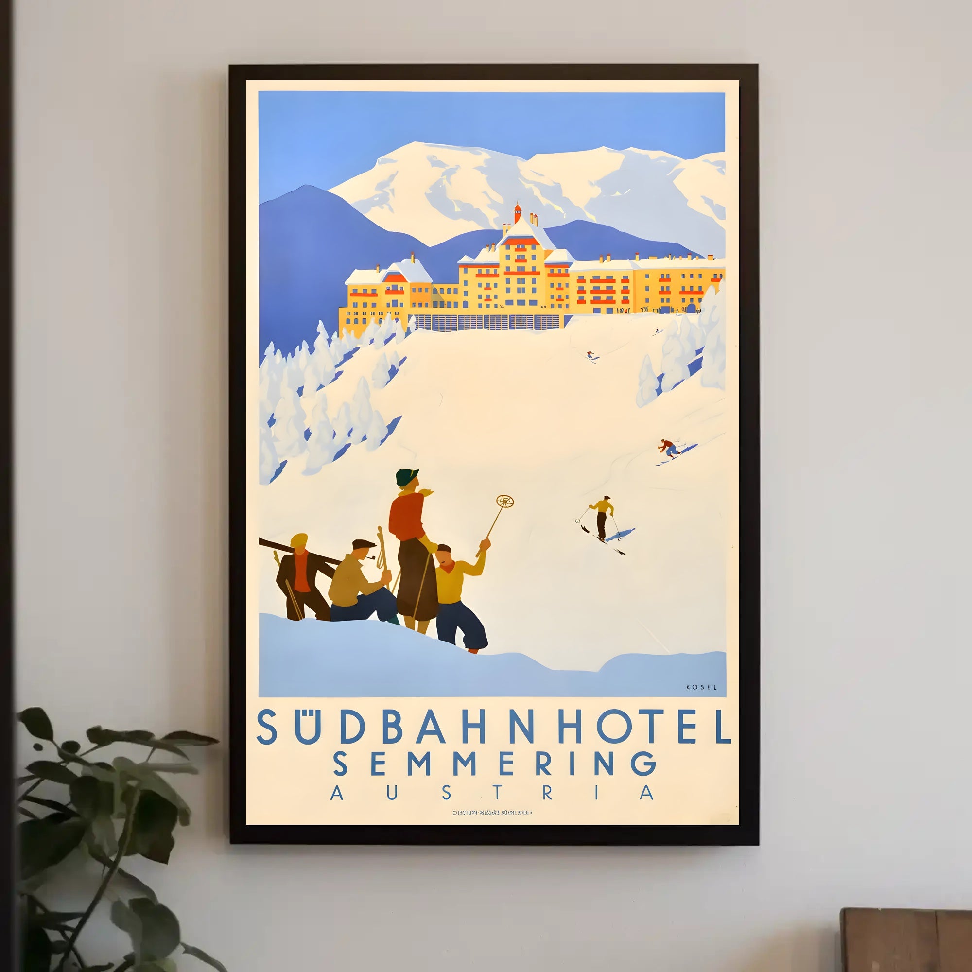 Semmering Ski Adventure Vintage Travel Poster PosterGoat