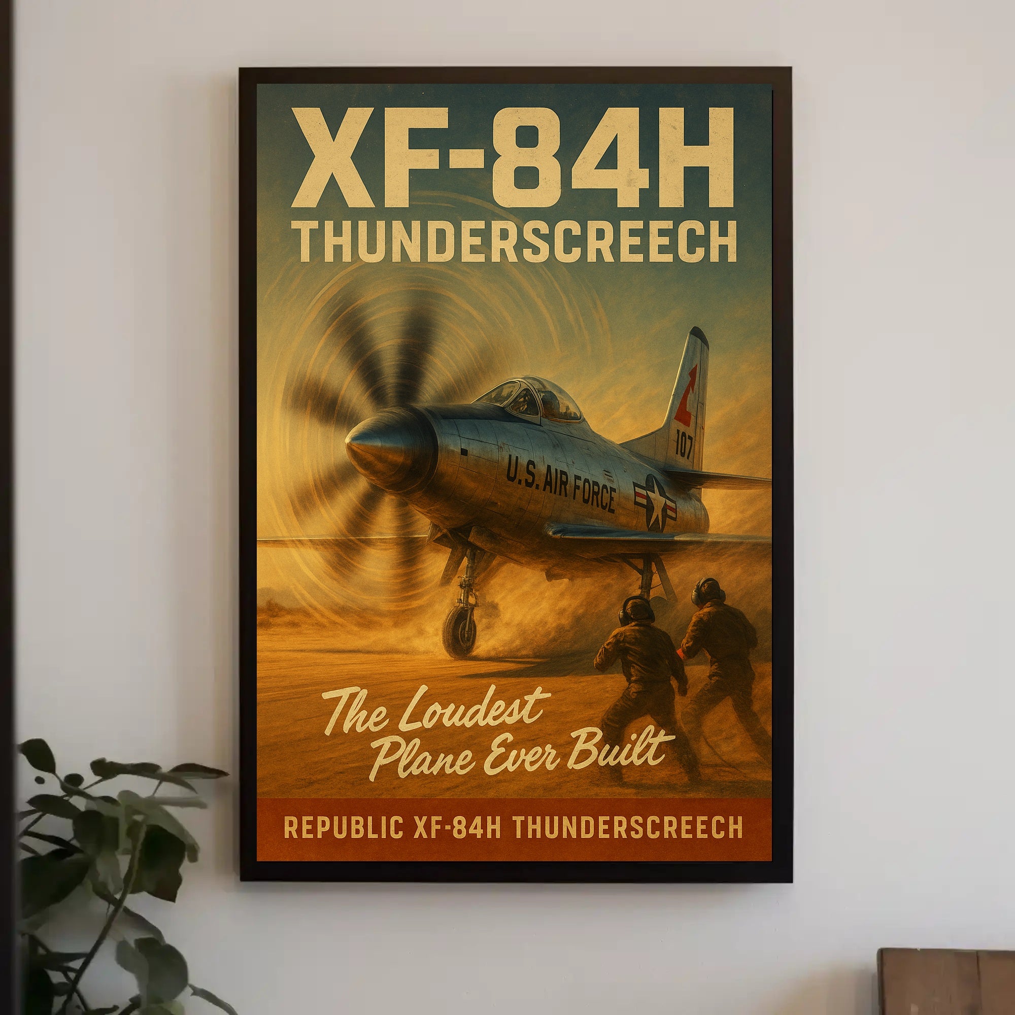 Republic XF-84H Cold War Aviation Historical Poster