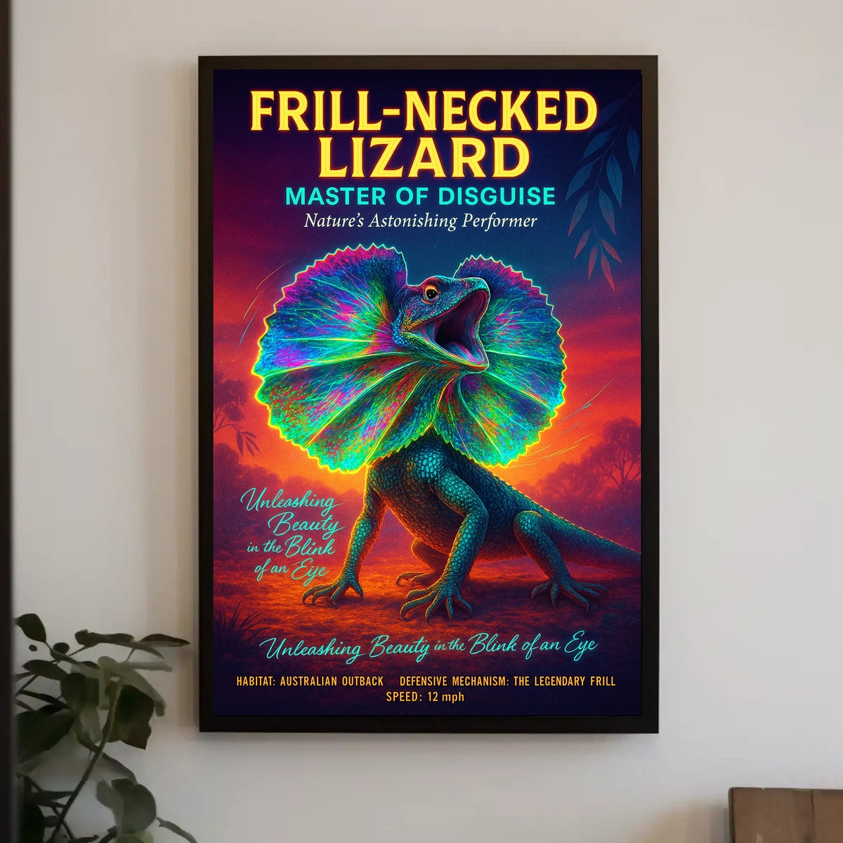 Frill-Necked Lizard Master of Disguise Poster