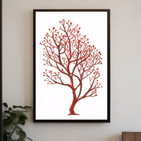 Vintage Coastal Palm Trees Art Poster