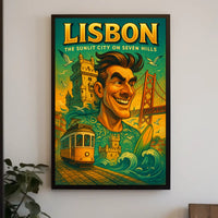 Lisbon The Sunlit City on Seven Hills Poster