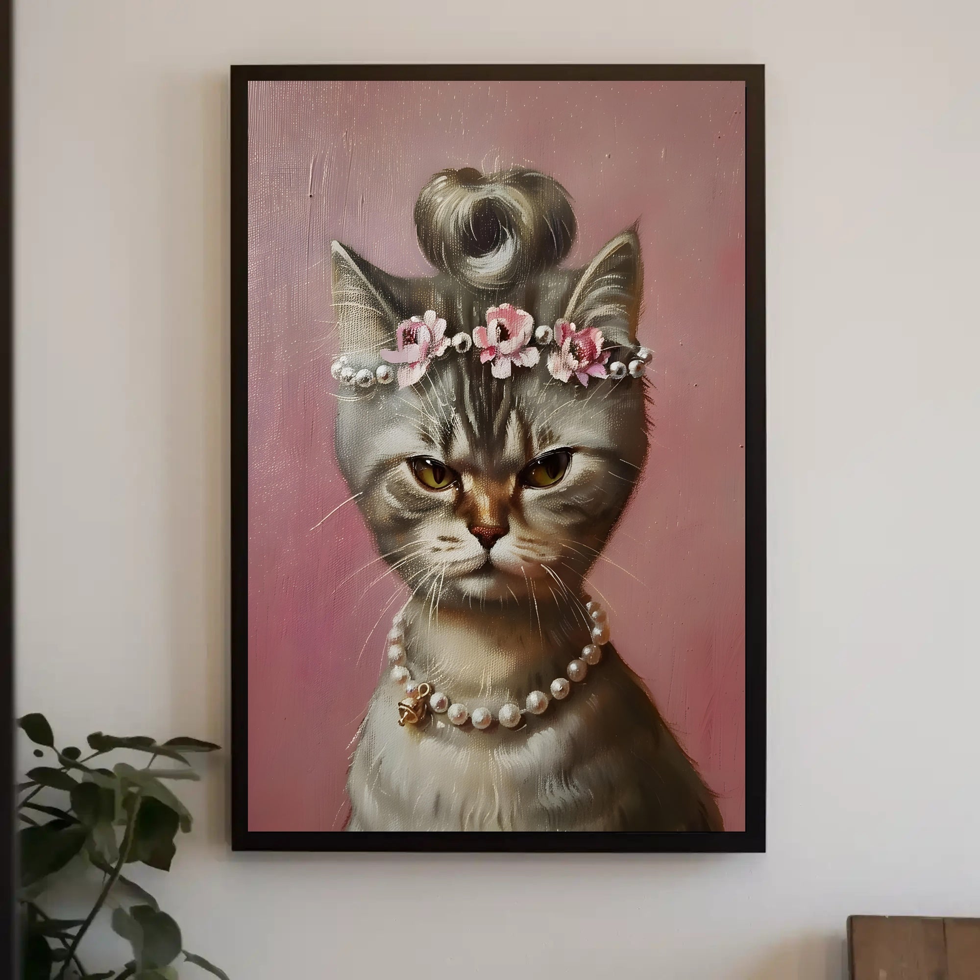 Regal Feline Portrait Poster